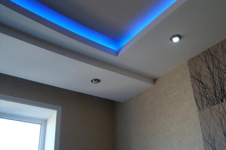 Eclairage décoratif - Plafonnier plaques de plâtre dans la cuisine