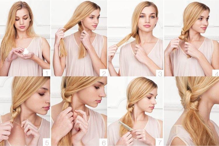 Queue de cheval nouée - Coiffures pour cheveux longs pour tous les jours