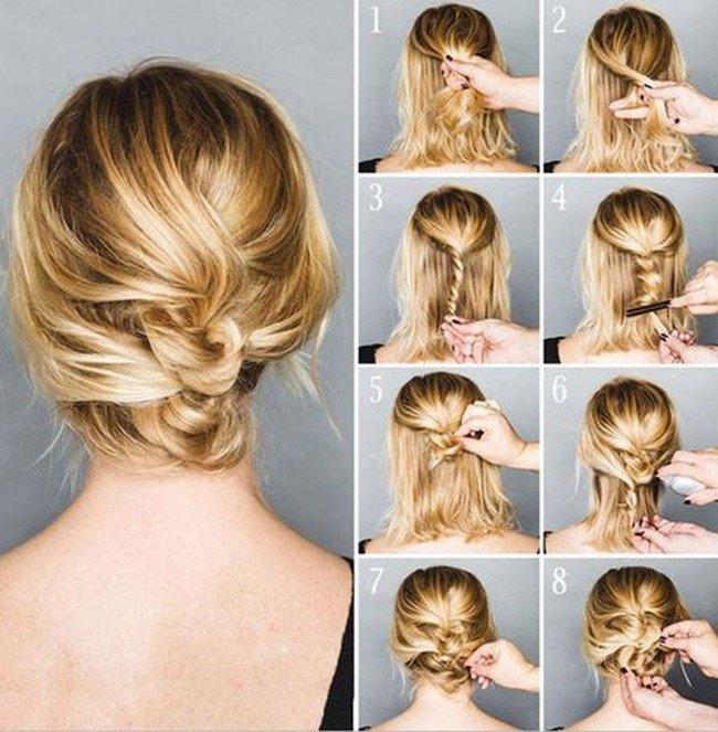 Serviettes avec polaire - Coiffures pour tous les jours pour cheveux courts