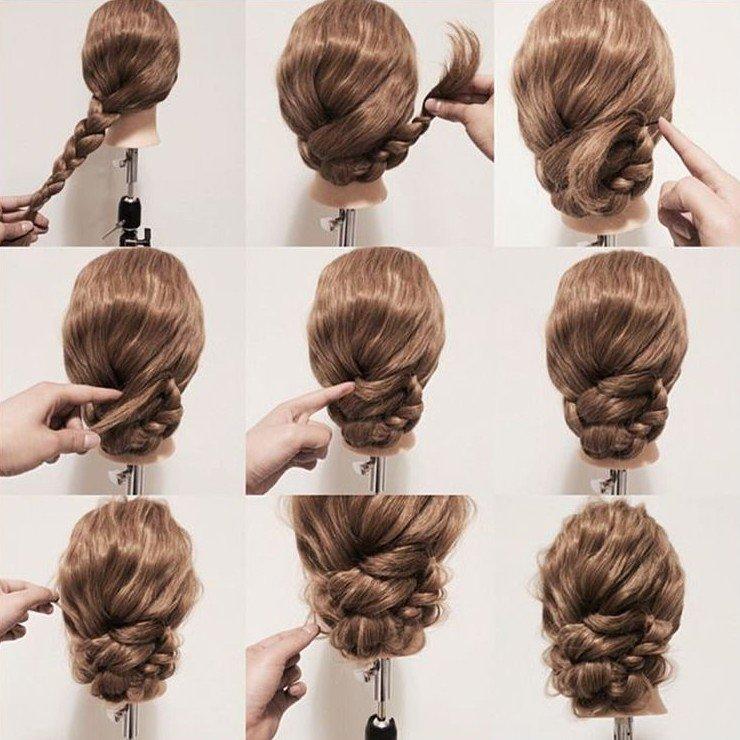 Chignon bouclé - Coiffures pour le nouvel an 2021 pour cheveux longs