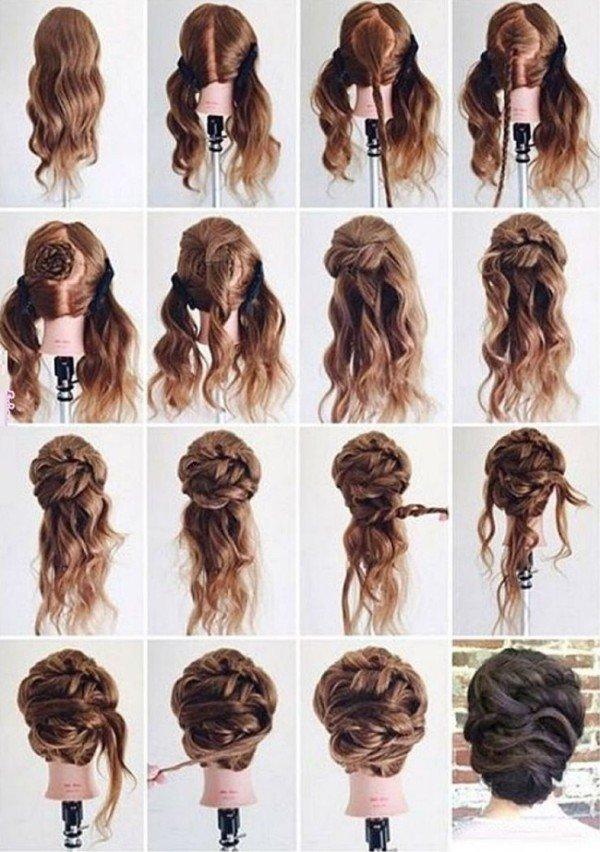 Tressage inhabituel - Coiffures pour le nouvel an 2021 pour cheveux longs