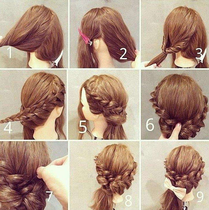 Queue de cheval pour une princesse - Coiffures pour le nouvel an 2021 pour cheveux mi-longs