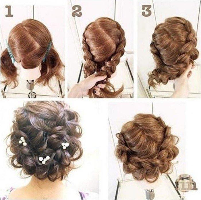 Couronne de tresse - Coiffures pour le nouvel an 2021 pour cheveux mi-longs