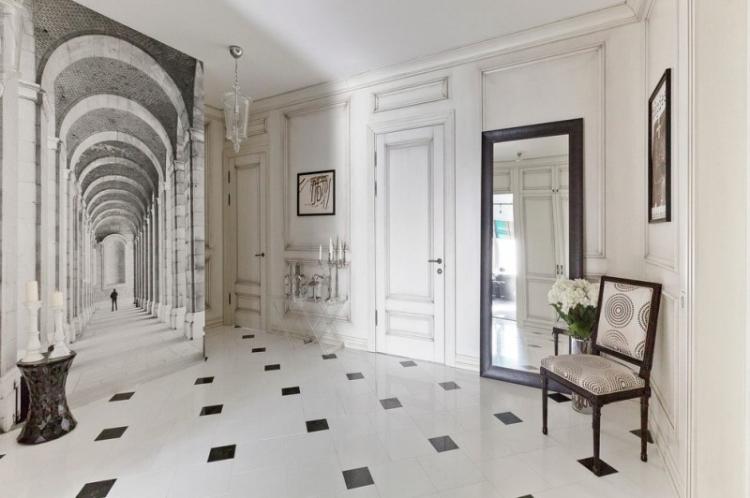 Conception de couloir dans un style classique - photos d'intérieurs réels