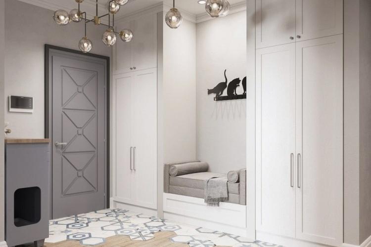 Couloir dans un style moderne - idées de design photo