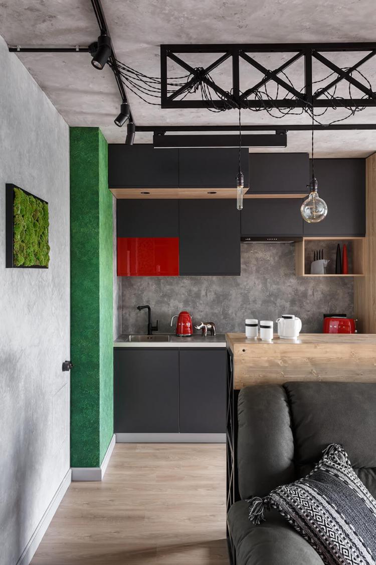 Pour un projet d'appartement, 48 m2 - design d'intérieur