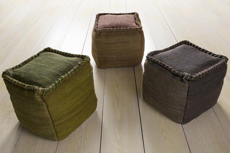 Pouf doux bricolage en forme de cube - comment faire