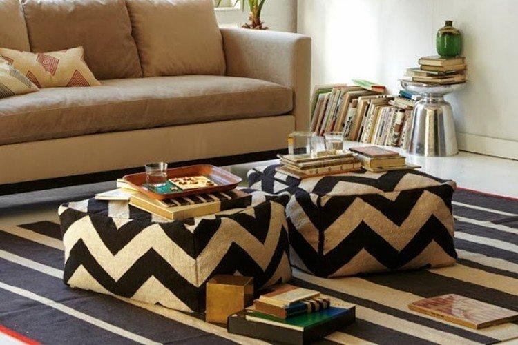 Pouf doux bricolage en forme de cube - comment faire