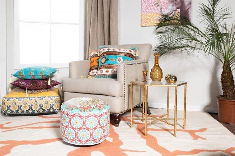 Pouf DIY avec ornement - comment faire