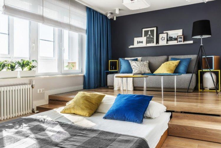 Stores romains en tissu synthétique