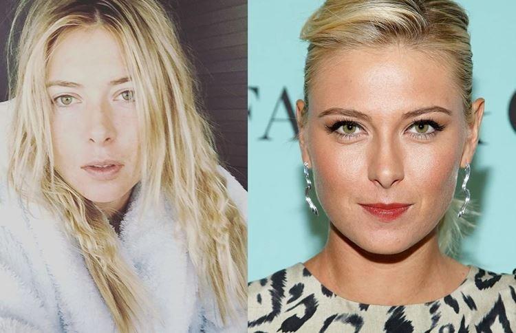 Maria Sharapova - Célébrités russes sans maquillage