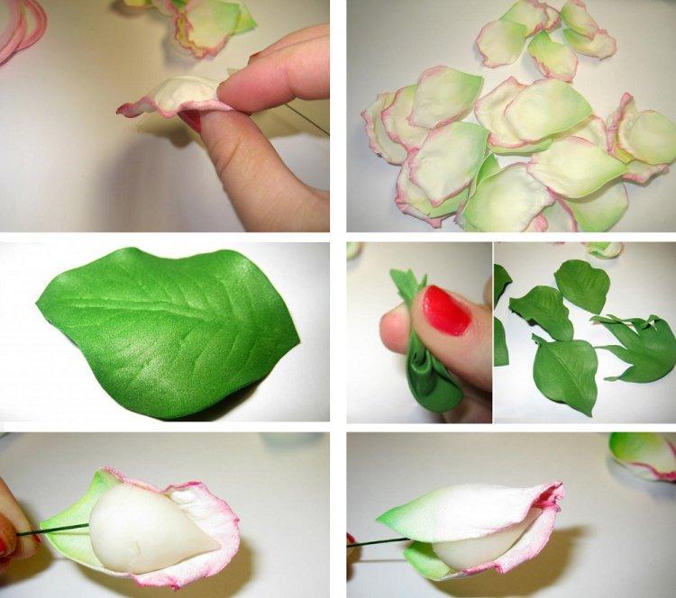 Rose texturée luxuriante - rose à faire soi-même de foamiran