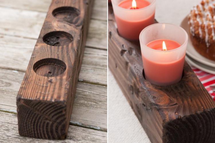 Bougeoir bar en bois - Home Crafts