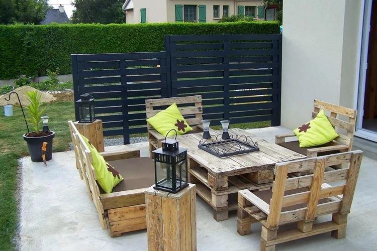 Bancs et fauteuils - Mobilier de jardin en palettes pour donner une photo
