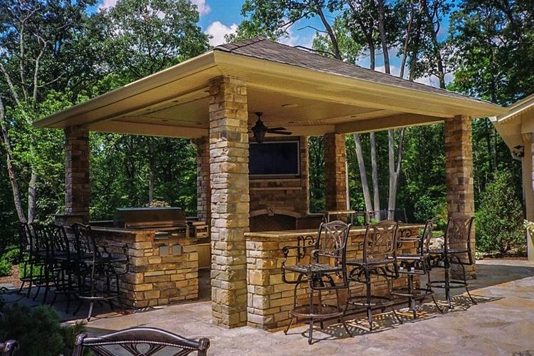 Gazebos de jardin en pierre