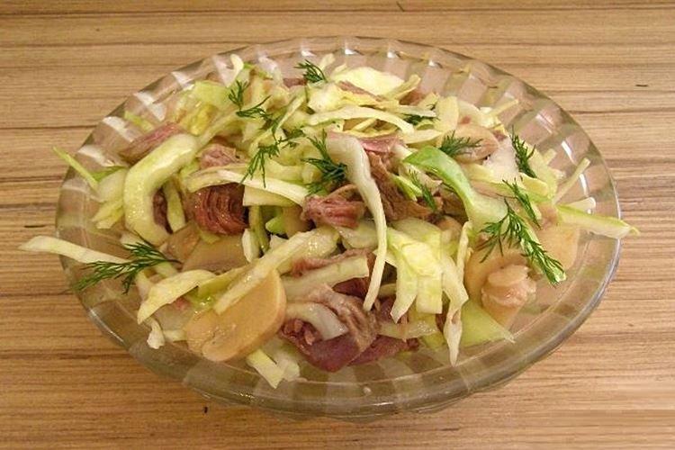 Salade de chou frais et boeuf - recettes