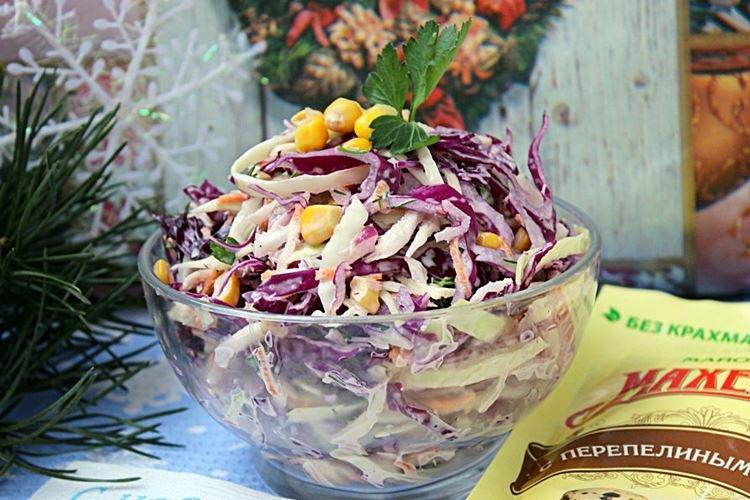 Salade de chou frais au maïs - recettes