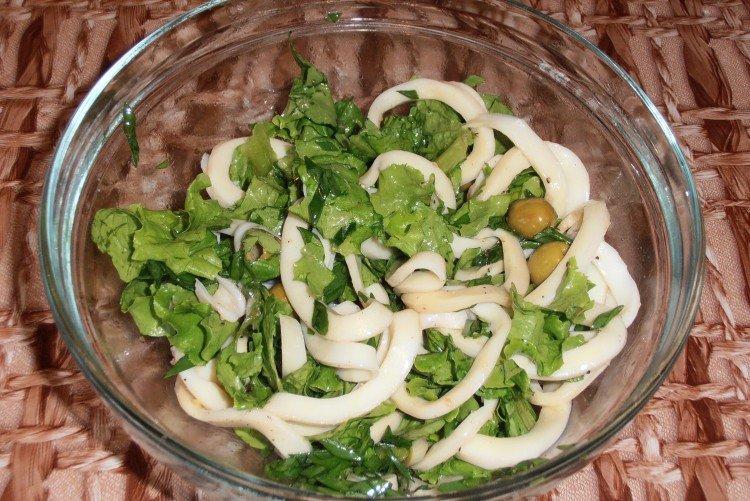 Salade de calmars et œufs de caille - recettes