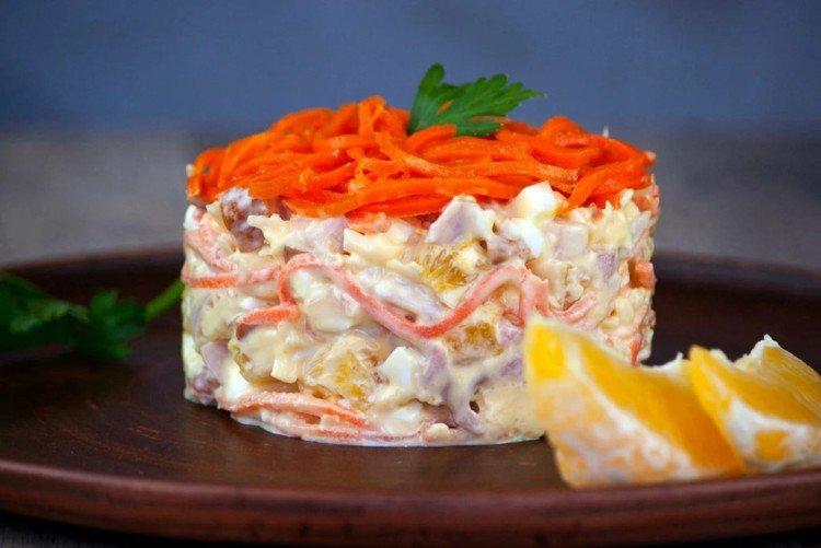Salade coréenne de carottes et d'oranges - recettes
