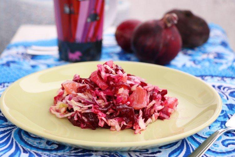 Salade de poisson rouge, chou et betteraves - recettes