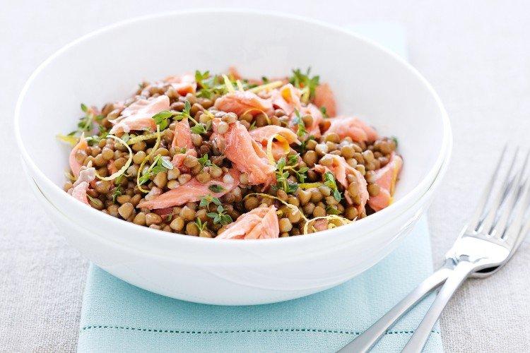 Salade de poisson rouge et lentilles - recettes