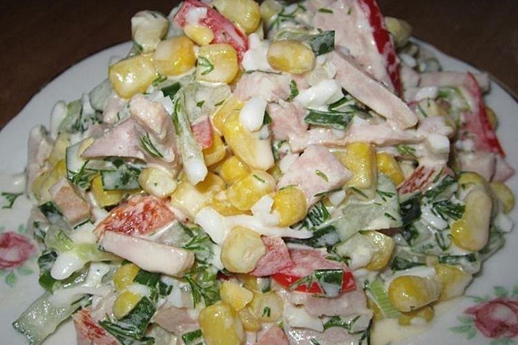 Salade de maïs et jambon - recettes