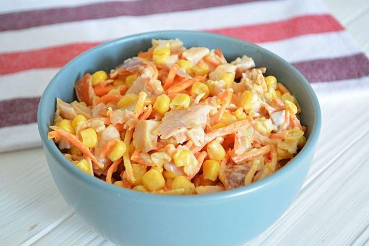 Salade coréenne au poulet et carottes - recettes