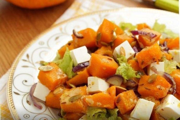 Salade tiède de potiron au fromage - Recettes de salades avec mayonnaise