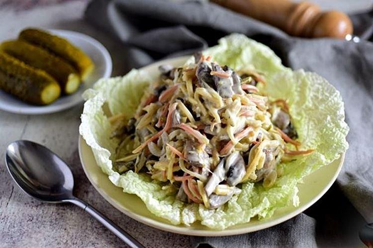 Salade de champignons et foie - recettes