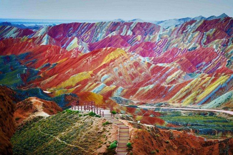 Roches colorées de Zhangye Danxia, ​​​​Chine - Les plus beaux endroits du monde