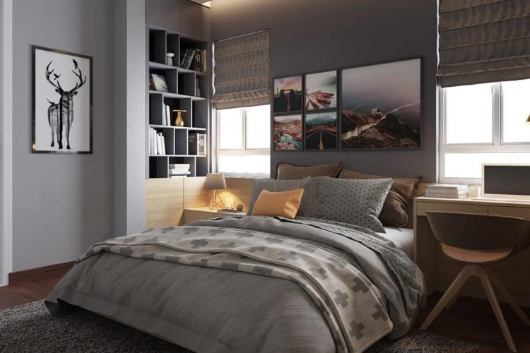 Couleur grise à l'intérieur de la chambre