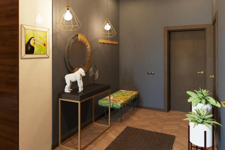 Couleur grise à l'intérieur du couloir