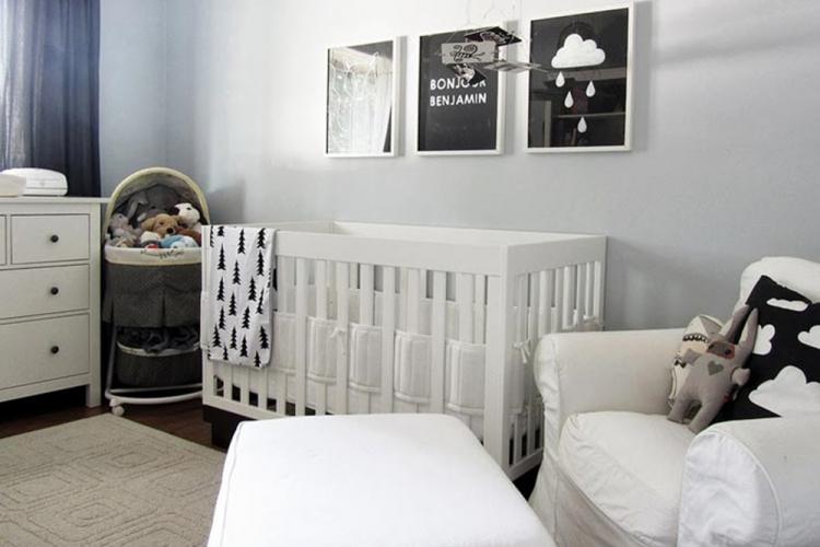 Couleur grise à l'intérieur de la chambre des enfants