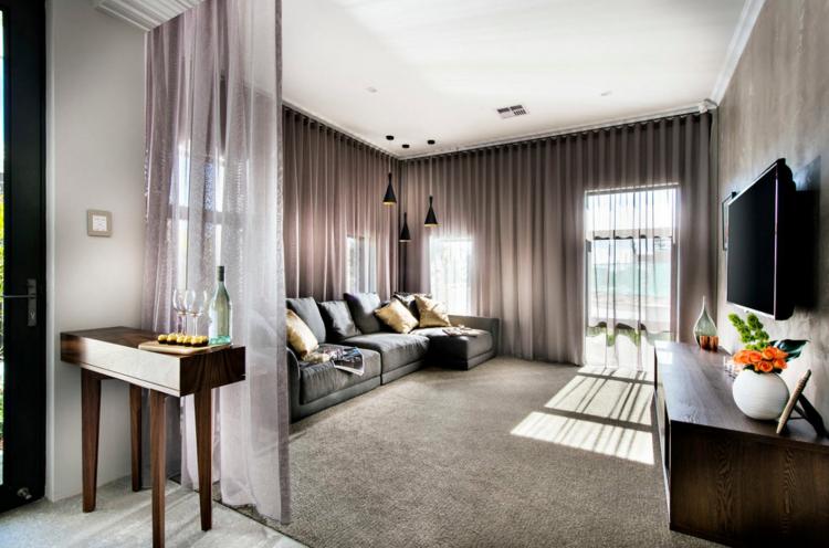 Rideaux pour le salon - photo