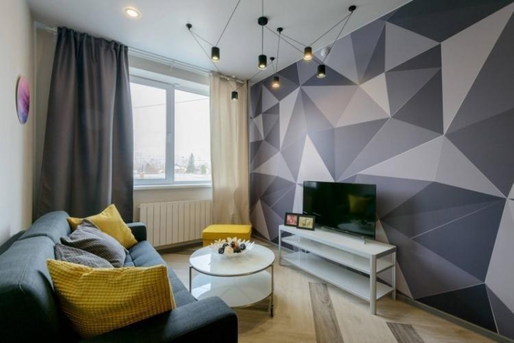 Combinaison de rideaux - Rideaux dans le salon dans un style moderne