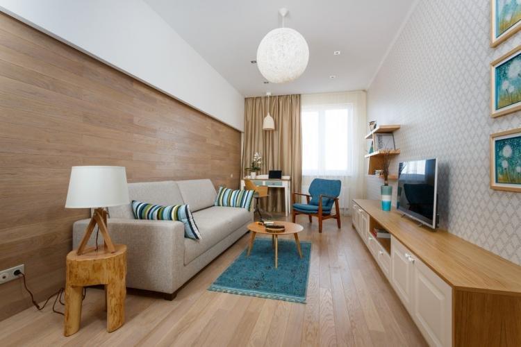 Rideaux dans le salon dans un style moderne - photo