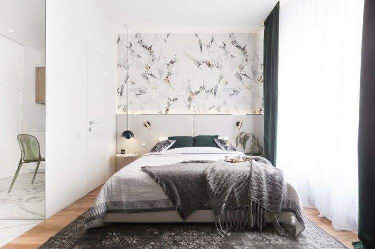 Tissus naturels - Rideaux dans la chambre dans un style moderne
