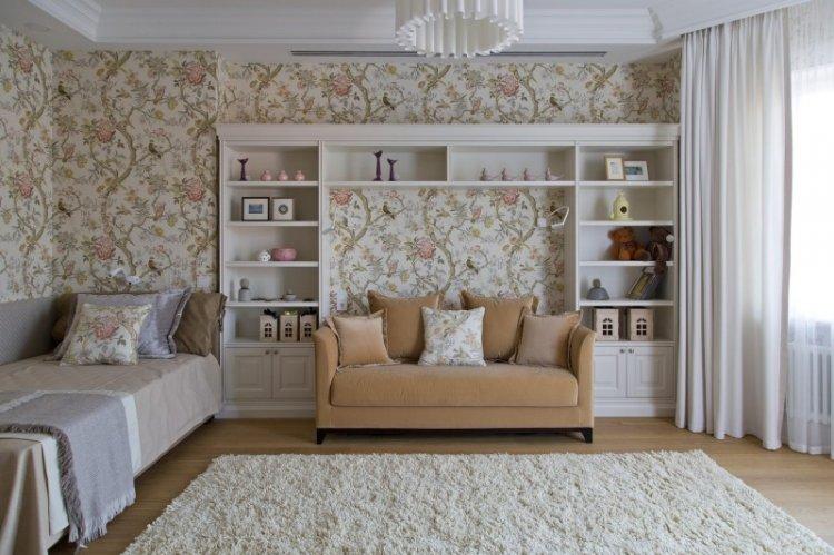 Rideaux de style provençal dans la chambre des enfants - conception de photos