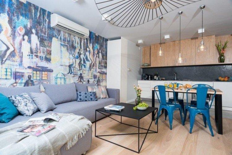 Style scandinave - Couleur bleue à l'intérieur