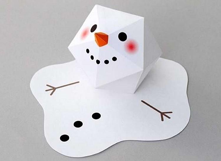 DIY bonhomme de neige en papier - photos et idées