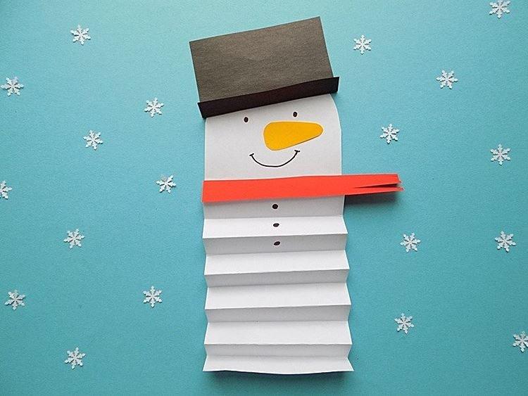 DIY bonhomme de neige en papier - photos et idées
