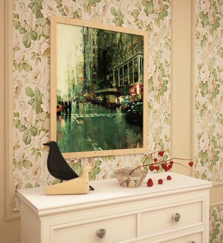 Conception de chambre à coucher de rose écossaise