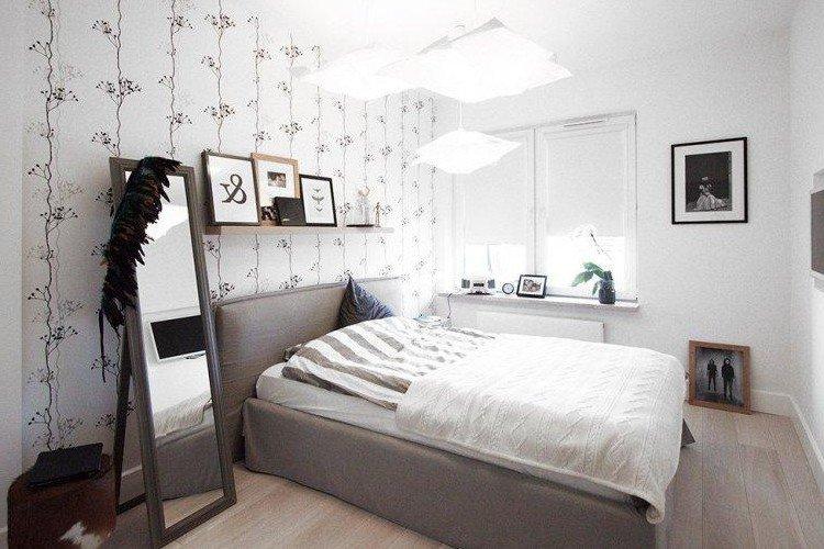 Papier peint pour une chambre dans un style scandinave - photo de design d'intérieur