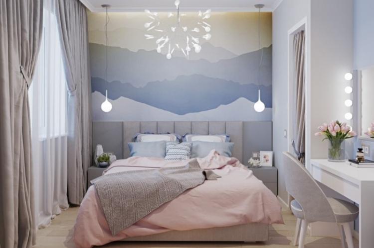 Papier peint pour la chambre dans un style moderne - conception de photo