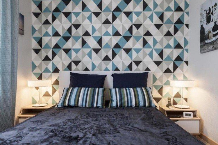 Papier peint pour la chambre dans un style moderne - conception de photo