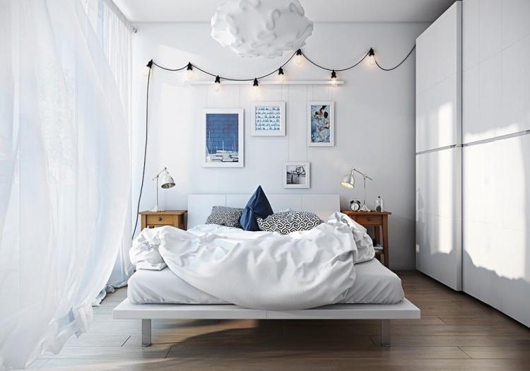 Chambre lumineuse dans le style du minimalisme - conception de photo