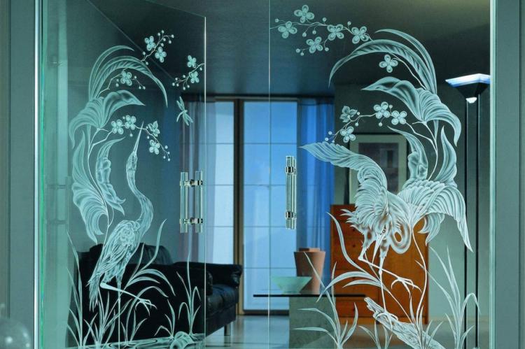 Sablage - Cloisons vitrées dans l'appartement