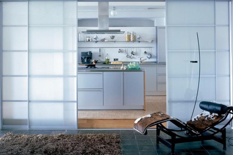 Cloisons vitrées dans le salon - Design d'intérieur