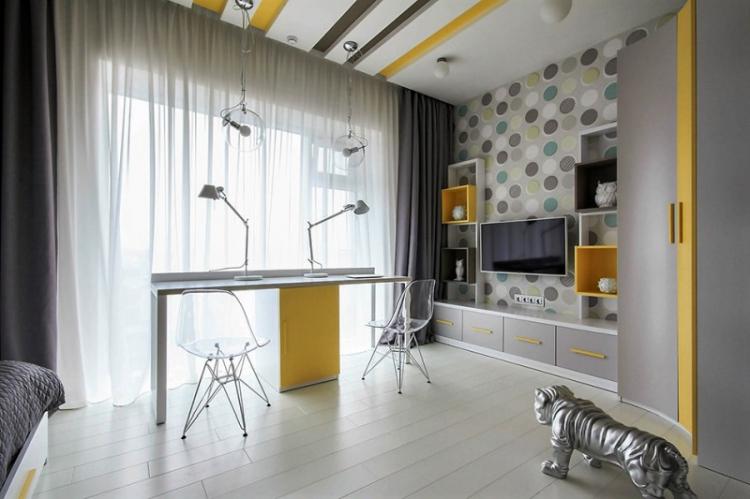 Chambre d'enfants de style high-tech - Photo de design d'intérieur