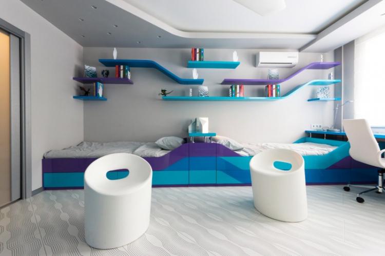 Chambre d'enfants de style high-tech - Photo de design d'intérieur